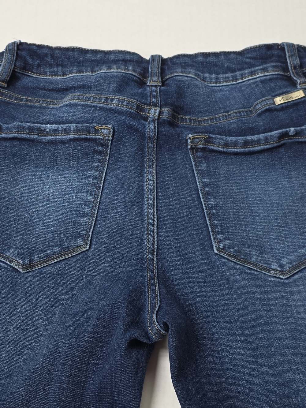 Kancan Dark Blue Skinny Distressed Button-Fly Jeans - Picture 7 of 8